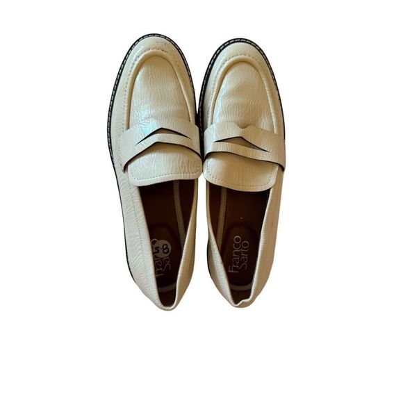 Franco Sarto Womens Beige Leather Round Toe Slip On Loafers Shoes Size 8.5 - Picture 11 of 14